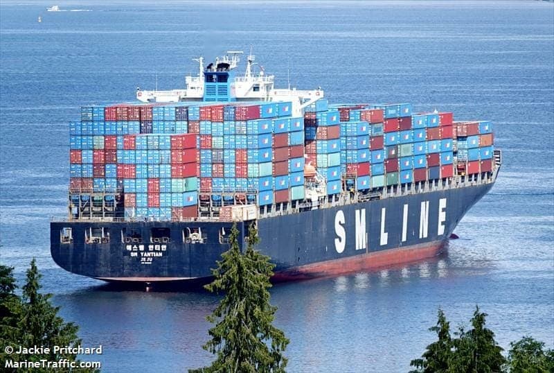 Archive photograph: The SM YANTIAN was in Seattle in July, where this image was captured. (📸 Jackie Pritchard, Marine Traffic)