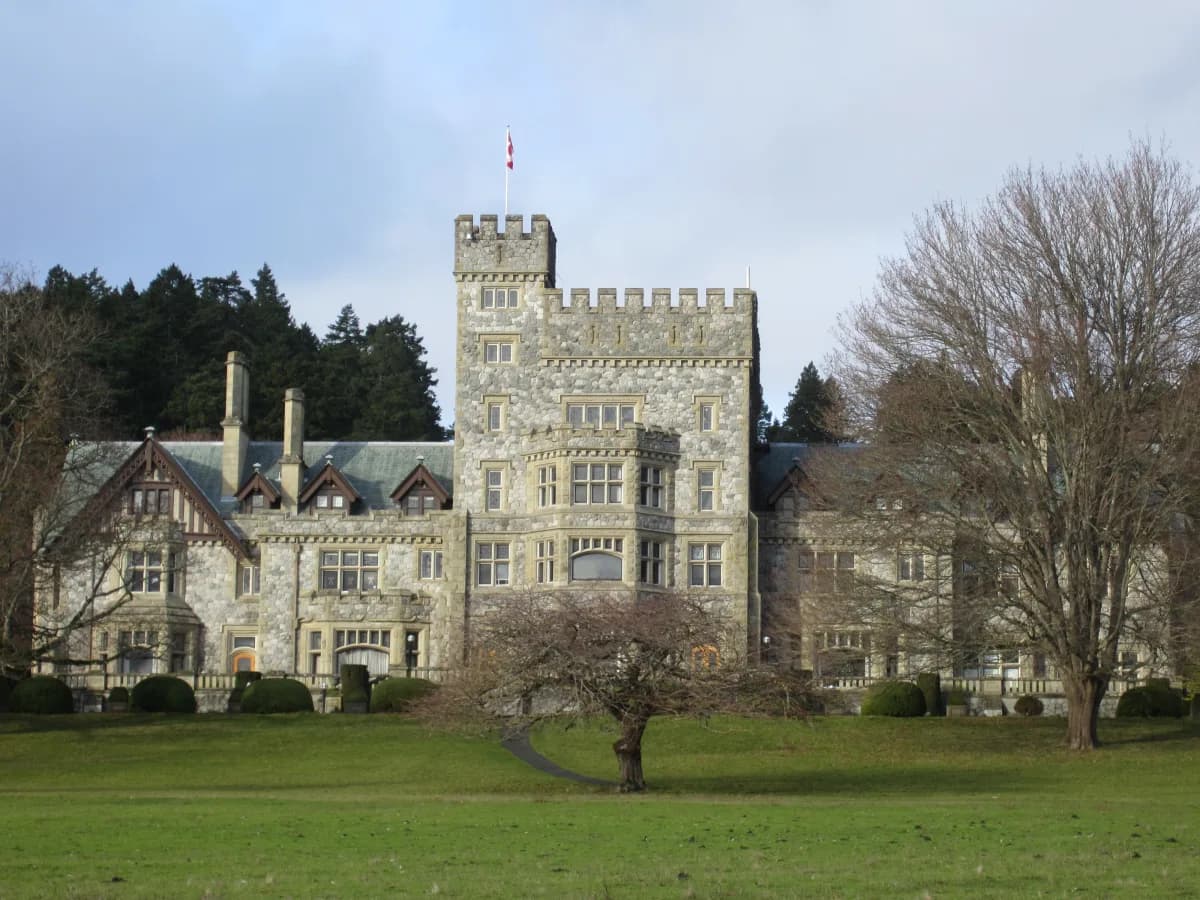 Hatley Castle and its grounds at Hatley Park in Colwood.
